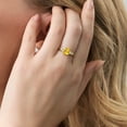 thumbnail image 6 of Gem Stone King 2 Tone 10K Yellow Gold and 925 Sterling Silver Yellow Citrine and Lab Grown Diamond Engagement Ring for Women (1.38 Cttw, Gemstone Birthstone, Available in Size 5, 6, 7, 8, 9), 6 of 6