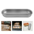 thumbnail image 1 of unbranded 2Ud Bandejas Para Pan De Hot Dog En Acero Carbono Con Recubrimiento Antiadherente Plateado, 1 of 6
