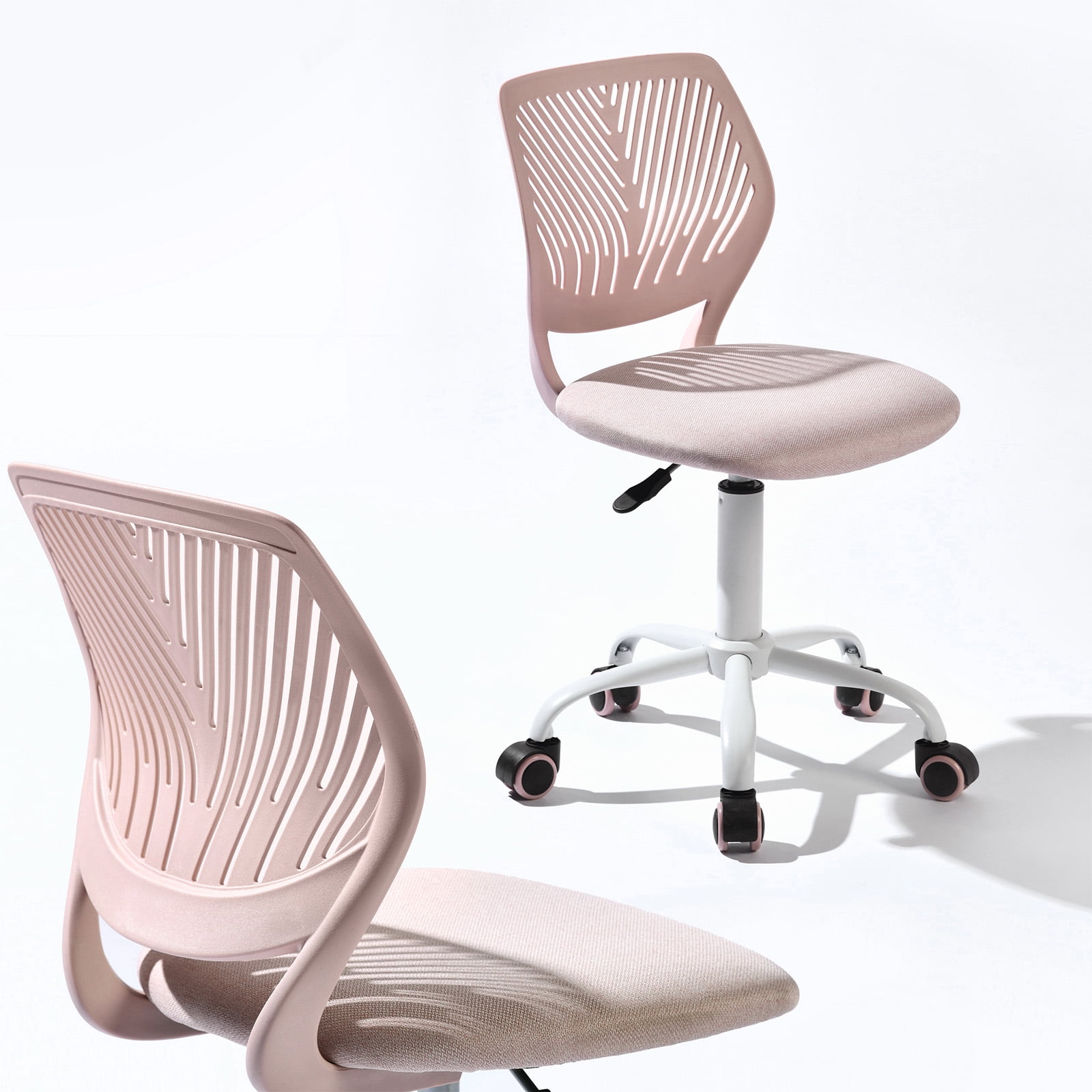 Homy Casa Adjustable Video Game Chair Swivel Computer Chair for Gaming, Study Home Office, Pink