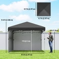 thumbnail image 3 of Outsunny 10' x 10' Pop Up Canopy Tent with Removable Sidewalls Carry Bag, 3 of 10
