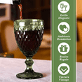 thumbnail image 2 of Juego 6 Copas Vino Agua Cristal Labrado Vidrio, Verde, 2 of 5