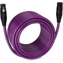 LyxPro Microphone XLR Cable, Male to Female, 3 Pin, Purple, 100 ft