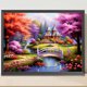 thumbnail image 3 of Pintura de diamante 5D DIY, taladro redondo completo, serie de paisaje de casa forestal, 40x30cm, 3 of 9