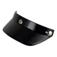 thumbnail image 3 of Visera para casco de motocicleta con 3 cierres a presión para protección solar y medio casco. Negro, 3 of 9