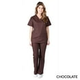 thumbnail image 1 of Women's Six-Pocket Mock Wrap Medical Scrub Set, 1 of 1