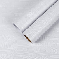 CHIHUT White Grey Grasscloth Contact Paper for Countertops Waterproof Textured Peel and Stick Wallpaper for Kitchen 12"x100" Self Adhesive Renter Friendly Wall Paper Vinyl Roll for Cabinets Walls