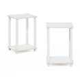 thumbnail image 6 of Furinno Simplistic Toolless Assembly Set of 2 Side Table, White 2-Tier End Table, Open Shelf Night Stand, Bedside Table for Living Room, Bedroom, Home Office, Plain White/White, 6 of 6