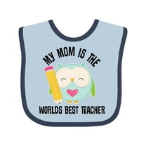 Inktastic Teacher Mom School Owl Girls Baby Bib