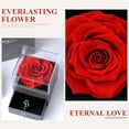 thumbnail image 2 of Preserved Red Real Rose with I Love You Necklace in 100 Languages -Eternal Flowers Rose Gifts for Mom Wife Girlfriend Her on Christmas Valentines Day Mother'sDay Anniversary Birthday Gifts for Women, 2 of 9