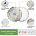 thumbnail image 3 of Depuley 13" Flush Mount Ceiling Light Round Close to Ceiling Light Brushed Nickel Ceiling Light Fixture for Living Room Bedroom Kitchen Dining Hallway Closet, 5 Color Adjustable, 32W, 3 of 8