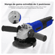 thumbnail image 3 of Esmeriladora Angular  Bloosom De 50 Hz/60 Hz 850w 127 V + Accesorios Azul, 3 of 4