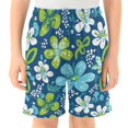 thumbnail image 2 of Little Blues Flower One Athletic Shorts Breathable with Comfort Fit Drawstring Casual Sweatshorts Medium, 2 of 9
