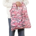 thumbnail image 2 of Unique Bargains 1 Set Travel Recycle Shopping Bag Lightweight Shoulder Bag Nylon Shopping Bag Pink Purple Black Beige, 2 of 6