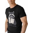 thumbnail image 4 of T-Shirts for Men, Graffiti Raccoon Crew Neck Cotton T-Shirt Men's Short Sleeve, 4 of 8