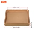 thumbnail image 2 of Unique Bargains 5' Ceramic Square Planter Saucer Flower Pot Drip Tray Coaster, Gold 2 Pack, 2 of 5