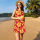 thumbnail image 3 of Disketp Red Vintage Flowers para Vestido sin Mangas para Mujeres, Vestidos de Verano para Mujeres, Casual y Holgado para la Playa, 3 of 7