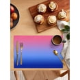 thumbnail image 5 of Pink Blue Ombre Placemats Set of 6, Modern Abstract Art Aesthetics Placemats for Dining Table, Place Mats for Kitchen Tabletop, Waterproof Wipeable Dining Table Mats Set, 5 of 9