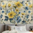 thumbnail image 2 of Orinice Yellow and Blue Flowers Vintage Style Tapestry Wall Hanging for Home Decor - Graphic Art for Living Room, Bedroom, Apartment, Farmhouse, Dorm 40x30inch, 2 of 6