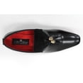 thumbnail image 6 of Mens After Midnight Black Glossy Shinny Tassel Slip on Loafer Shoes 6934, 6 of 7