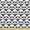 thumbnail image 1 of Panda Upholstery Fabric by the Yard, Continuous Cartoon Coon Bear Bamboo Illustration in Monochrome Design, Decorative Fabric for DIY and Home Accents, 3 Yards, Grey Charcoal Grey White by Ambesonne, 1 of 4