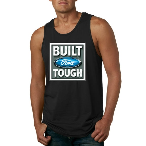 Wild Bobby, Ford Built Tough, Cars and Trucks, Men Graphic Tank Top, Black, Small
