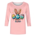thumbnail image 4 of Camisetas Casuales de las Mujeres Impresas 3/4 Manga Cuello Redondo Blusa, Moda Ligera Superior para el Hogar Y el Uso Diario, Cómoda Imitación de la Tela Del Estante, 4 of 6