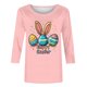 thumbnail image 4 of Camisetas Casuales de las Mujeres Impresas 3/4 Manga Cuello Redondo Blusa, Moda Ligera Superior para el Hogar Y el Uso Diario, Cómoda Imitación de la Tela Del Estante, 4 of 6