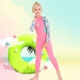 thumbnail image 2 of Traje de buceo para niños, niñas y niños, manga larga, cremallera trasera para deportes acuáticos (M rosa) Wdftyju Para Estrenar, 2 of 4