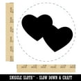 thumbnail image 2 of Double Heart Symbol Self-Inking Rubber Stamp Ink Stamper - Black Ink - Large 1-1/2 Inch, 2 of 7