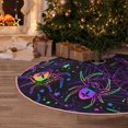 thumbnail image 6 of Daiia Multi-colored Spiders Drawing Merry Christmas Tree Skirt , Xmas Large Lace-up Tree Skirt, Santa Snowflakes Rustic Home Decorations New Year Party Farmhouse Decor-36", 6 of 7