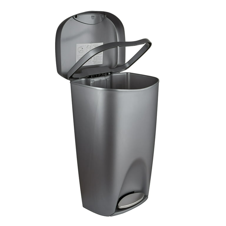 The Brim Step Activated Kitchen Garbage Can, 13 Gallon