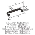 thumbnail image 5 of Amerock Cowrie 3-3/4 inch (96mm) Center-to-Center Oil-Rubbed Bronze Cabinet Pull, 5 of 6