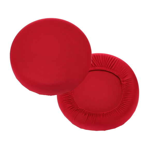 Uxcell 2 Pack Stool Covers Round, 11-15 Inch Bar Stool Covers Washable Dustproof Slipcover Seat Cushion with Elastic for Bar Kitchen Living Room Decor, Red
