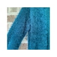 thumbnail image 3 of Chelsea + Theodore Womens Size Small Open Front Eyelash Cardigan, Blue Spruce, 3 of 4