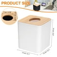 thumbnail image 2 of Cubierta de caja de pañuelos Uxcell con tapa de bambú, soporte cuadrado para caja de pañuelos, contenedor de pañuelos faciales, dispensador de papel higiénico, 2 of 6