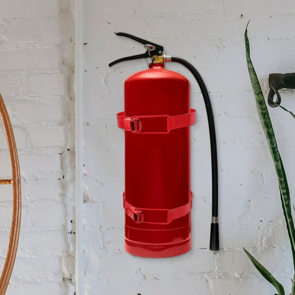 NICEXMAS Fire Extinguisher Mount Vintage Fire Extinguisher Bracket Red Plastic Rod 1Pack