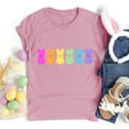 thumbnail image 4 of Plebaso T-Shirts de Pâques pour Femmes Manches Courtes Imprimés Graphiques Hauts Été Décontractés Amples, 4 of 6