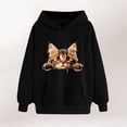 thumbnail image 2 of Chandail à Capuche Graphique Chat Mignon pour Femmes, Confort Décontracté, Robe à Capuche Athlétique avec Fermeture Éclair, Chandails en Molleton et Tuniques Longues pour Dormir, 2 of 4