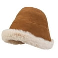 thumbnail image 2 of Herrnalise Women's Hat Winter Solid Color Plush Bucket Cute And Warm Caps Hunting Fishing Hat, 2 of 7
