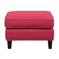 thumbnail image 2 of Picket House Furnishings Pouf Emery en Berry Rouge, 2 of 4