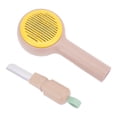 thumbnail image 1 of Peigne à Poils d'Animaux Brosse Auto-Nouée avec Manche Confortable pour Perte et Toilettage Rose+jaune, 1 of 9