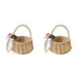 thumbnail image 2 of Tholdsy Cesta de flores con mango de perla para dama de honor romántica, cesta de compromiso para fiesta de boda, diseño Simple, cestas para Type2 NO2, 2 of 6