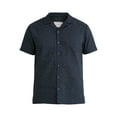 thumbnail image 5 of Fly By Night Men’s and Big Men’s Embroidered Cotton Eyelet Button Up Shirt with Short Sleeves, Sizes S-3XL, 5 of 5