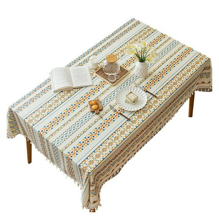

Bohemian Style Tablecloth Geometric Prints Vintage Design Waterproof Oilproof