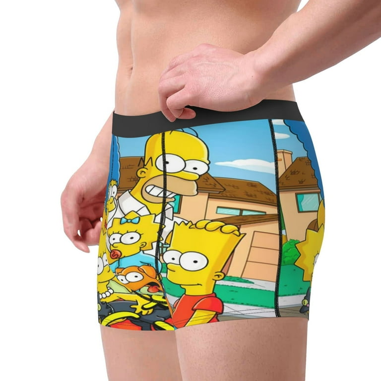 Men s Simpsons Boxer Briefs Soft Comfort Breathable Underwear