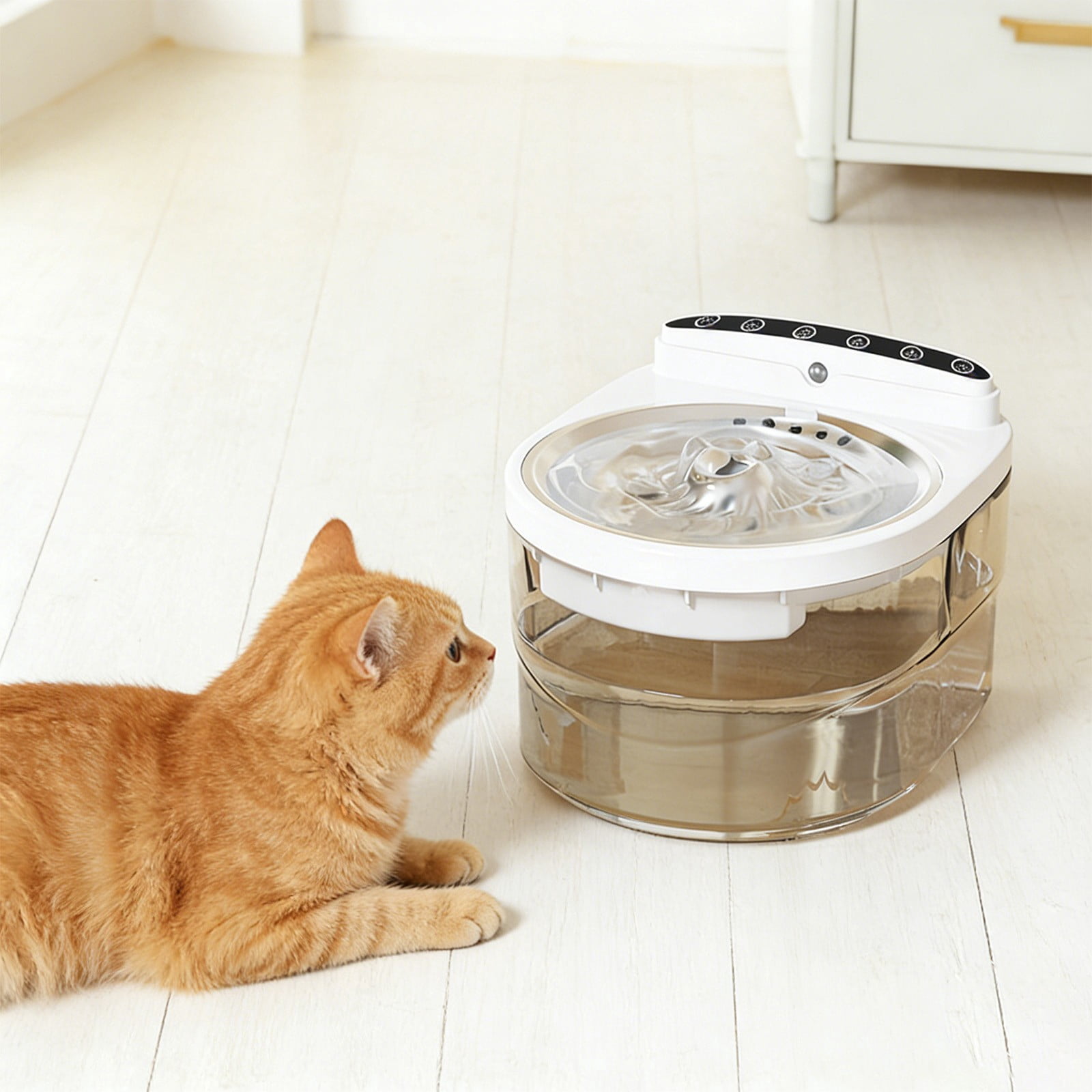 Cat Automatic Smart Circulating Water Dispenser Rechargeable For Indoor Home Living Room Balcony Puppy