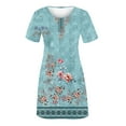 thumbnail image 3 of Cameland Robe d'Été pour Femme, Mode Bord de Mer, Décontractée, Imprimée, à Manches Courtes, à Col Rond, 3 of 4