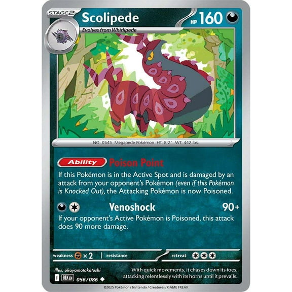 Pokemon Black Bolt Uncommon Scolipede #56