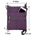 thumbnail image 3 of Purple Mini Body Purse Multi Pocket Cross Body Handbag Adjustable Shoulder Strap Designed in the U.S.A., 3 of 5