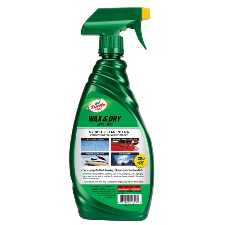 Wax & Dry Spray Car Wax, 26 oz.
